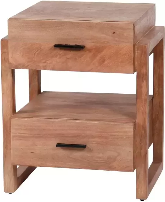 Hoyz Collection Hoyz Nachtkastje Gobi 2 Laden Bruin 45x40x55