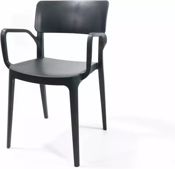 Huismerk Essentials Wing fauteuil antraciet set van 6 stapelstoel Plastic 5092