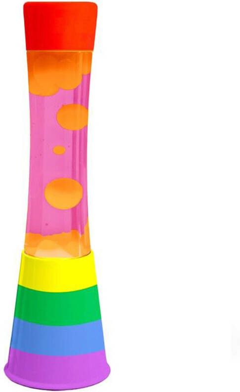 Fisura Lavalamp Regenboog Basis Oranje Roze Lava
