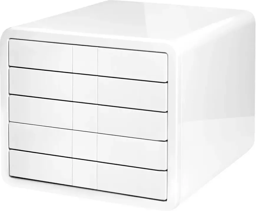 Huismerk Ladebox i-Box DIN A4 C4 5 gesloten lades wit