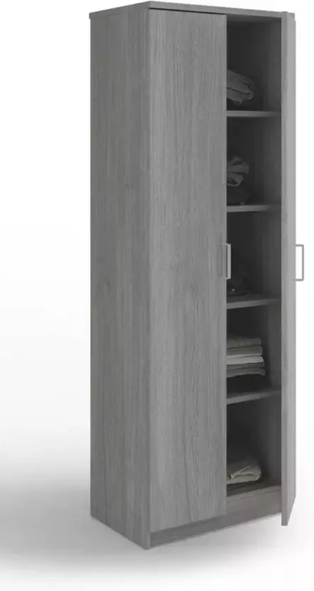 Interiax Opbergkast &apos;Amelie&apos; 2 deuren en 4 legplanken Grijze eik (180x60x40cm) - Foto 1