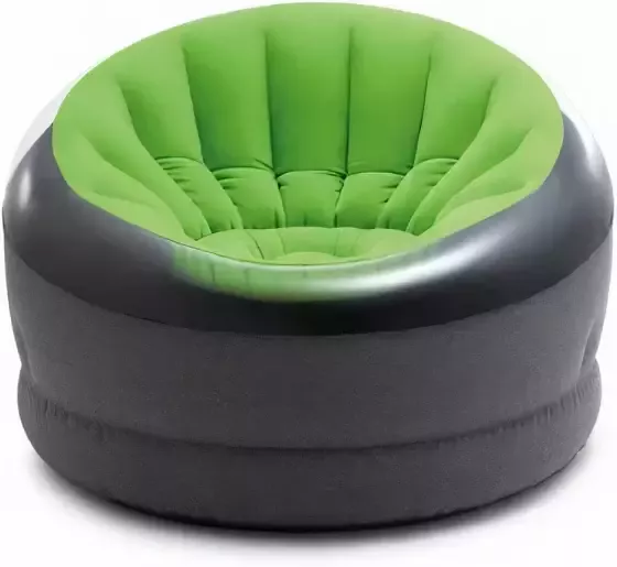 Intex opblaasbare loungestoel 112 cm vinyl grijs groen - Foto 1