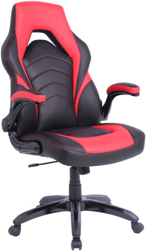 IVOL Gamestoel Prime Rood Gaming stoel met inklapbare armleuningen Ergonomische Game stoel