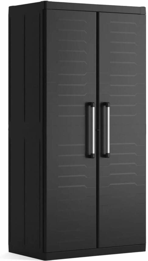 Keter Detroit XL Hoge Kast 4 planken 89x54x182cm Zwart