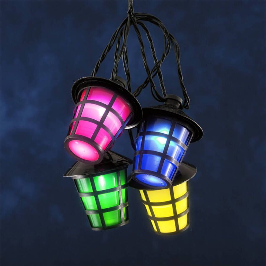 KONSTSMIDE Led-lichtsnoer Ledlampion lichtsnoer 40 kleurrijke lantaarns 40 koudwitte dioden (1 stuk)