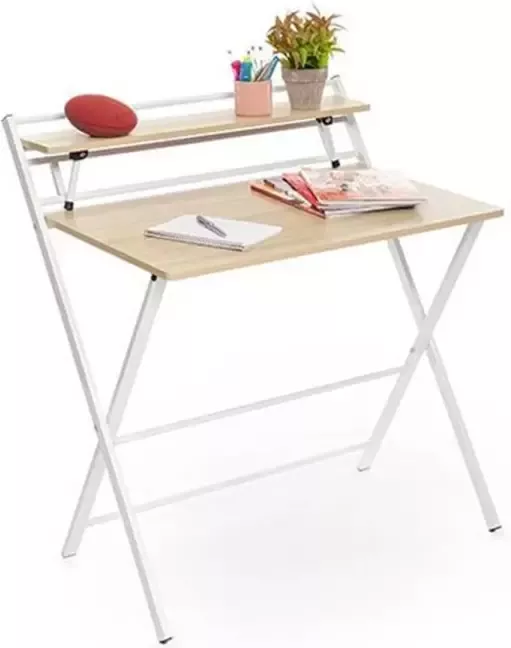 Innovagoods TABLEZY Opvouwbaar bureau tafeltje met legplank thuiswerk