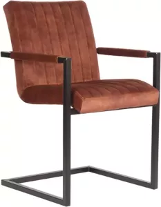 LABEL51 Milo Eetkamerstoel Bruin Velours