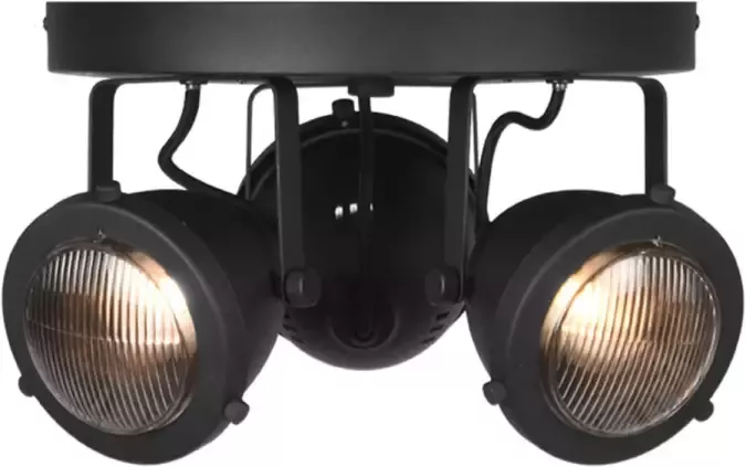 Label51 LED Spot Moto 3-Lichts 29 7x29 7x16 3 cm Burned Steel Metaal - Foto 1