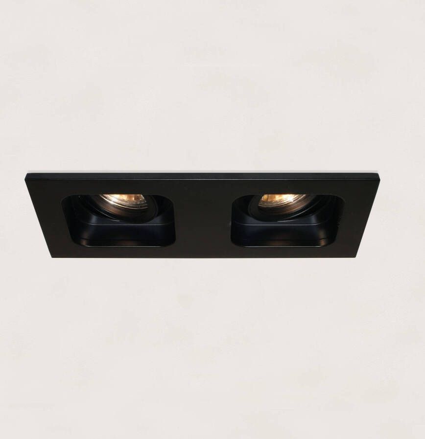 Lamponline Artdelight Inbouwspot Moggio 2 lichts GU10 zwart - Foto 1