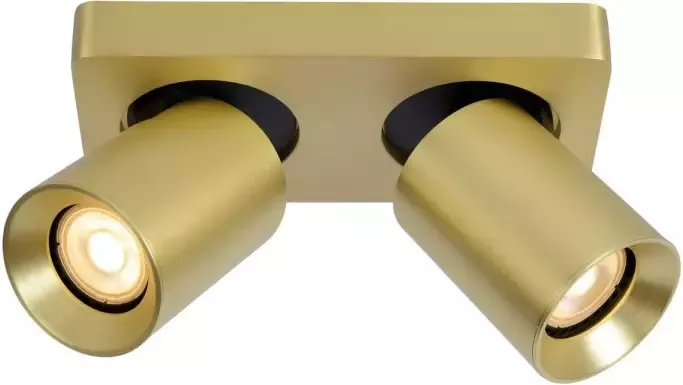 Lamponline Artdelight Spot Megano 2 lichts balk mat goud - Foto 1