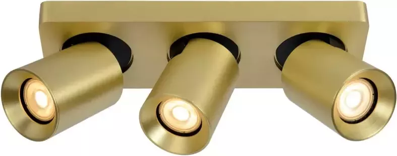 Lamponline Artdelight Spot Megano 3 lichts balk mat goud - Foto 1