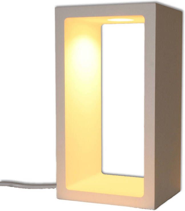 Lamponline Artdelight Tafellamp Corridor H 18 cm B 10 cm wit