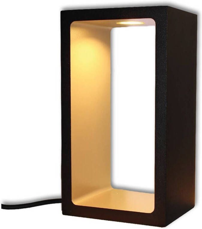 Lamponline Artdelight Tafellamp Corridor H 18 cm B 10 cm zwart-mat goud - Foto 1