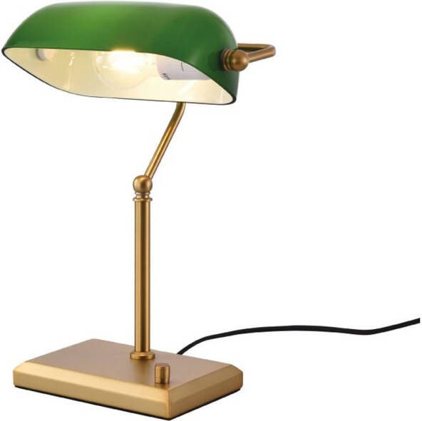 Lamponline Artdelight Tafellamp Stanford H 37 cm goud groen - Foto 1