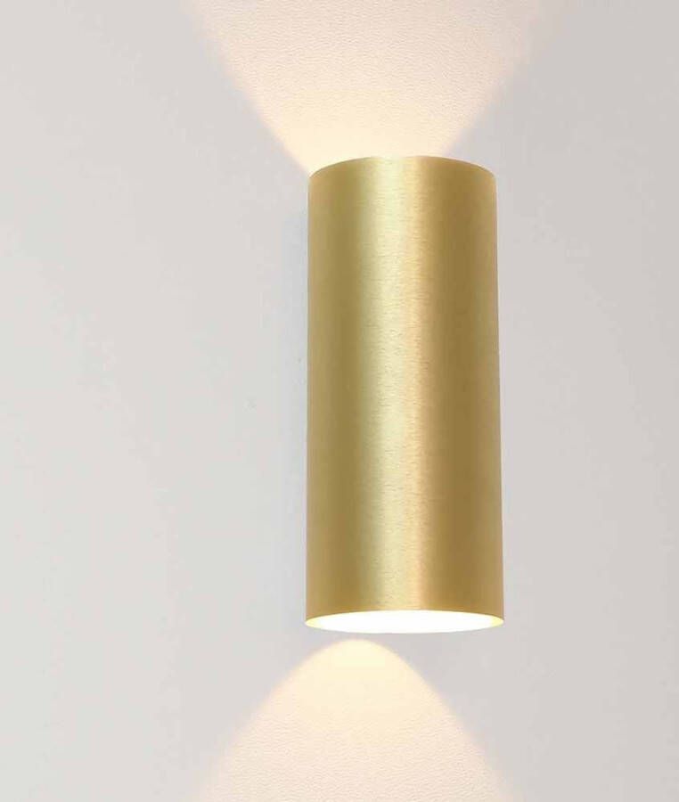 Lamponline Artdelight Wandlamp Brody 2 lichts H 18 cm mat goud - Foto 1
