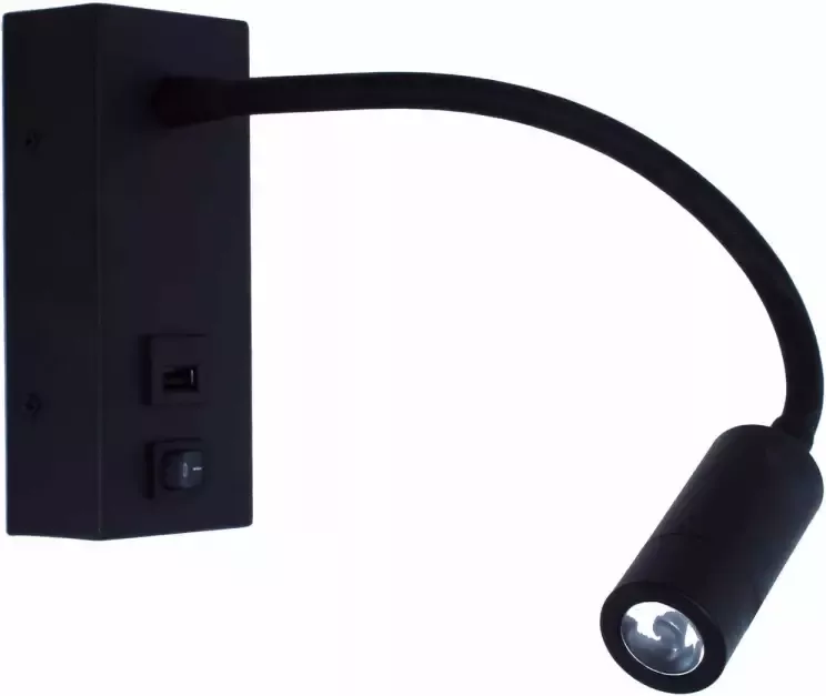 Lamponline Artdelight Wandlamp Easy USB zwart - Foto 1