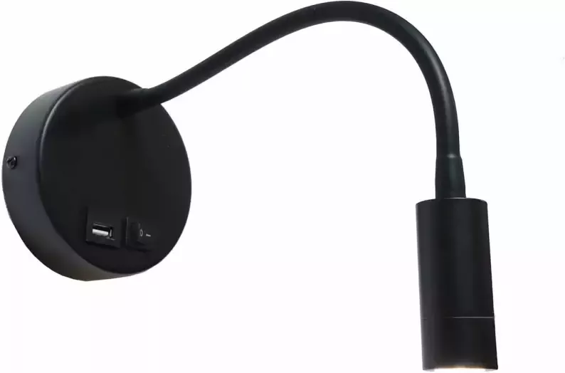 Lamponline Artdelight Wandlamp Flex USB zwart - Foto 1