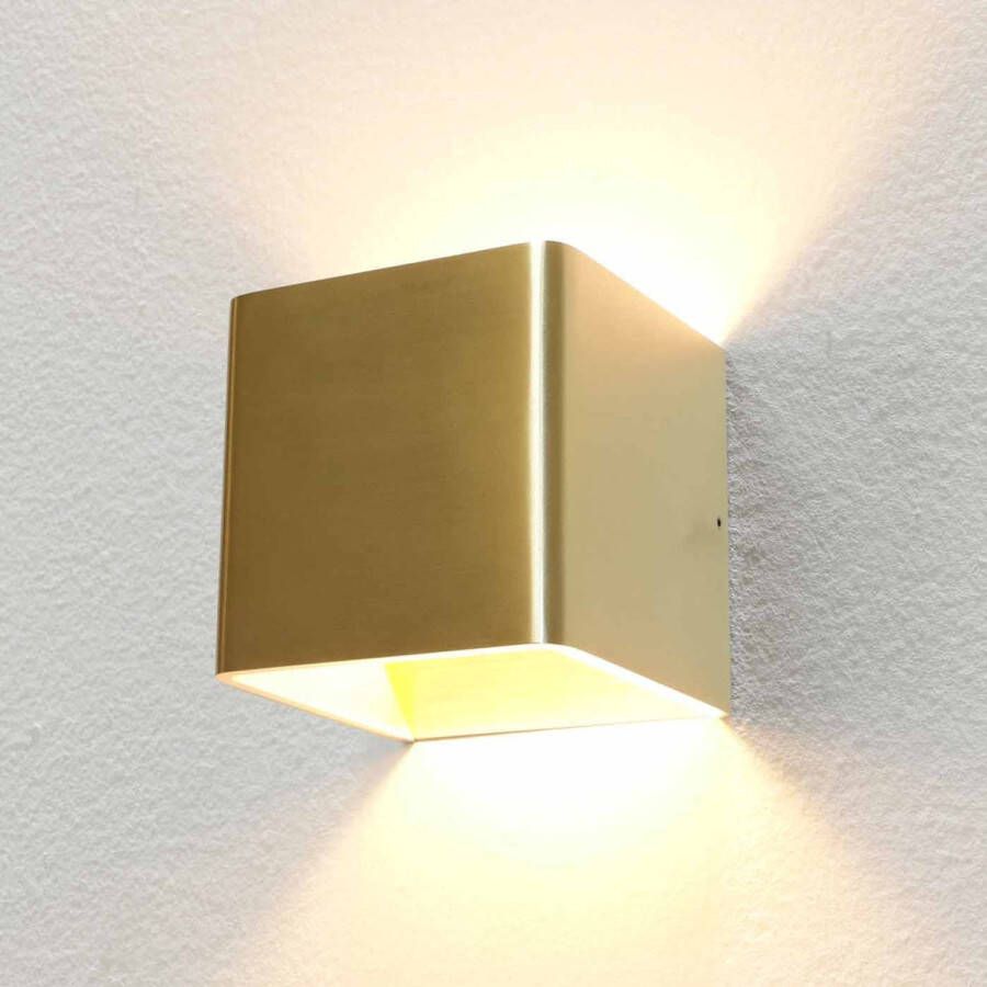 Lamponline Artdelight Wandlamp Fulda 10x10 cm mat goud
