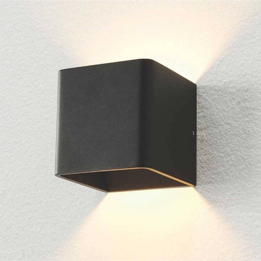 Lamponline Artdelight Wandlamp Fulda 10x10 cm zwart