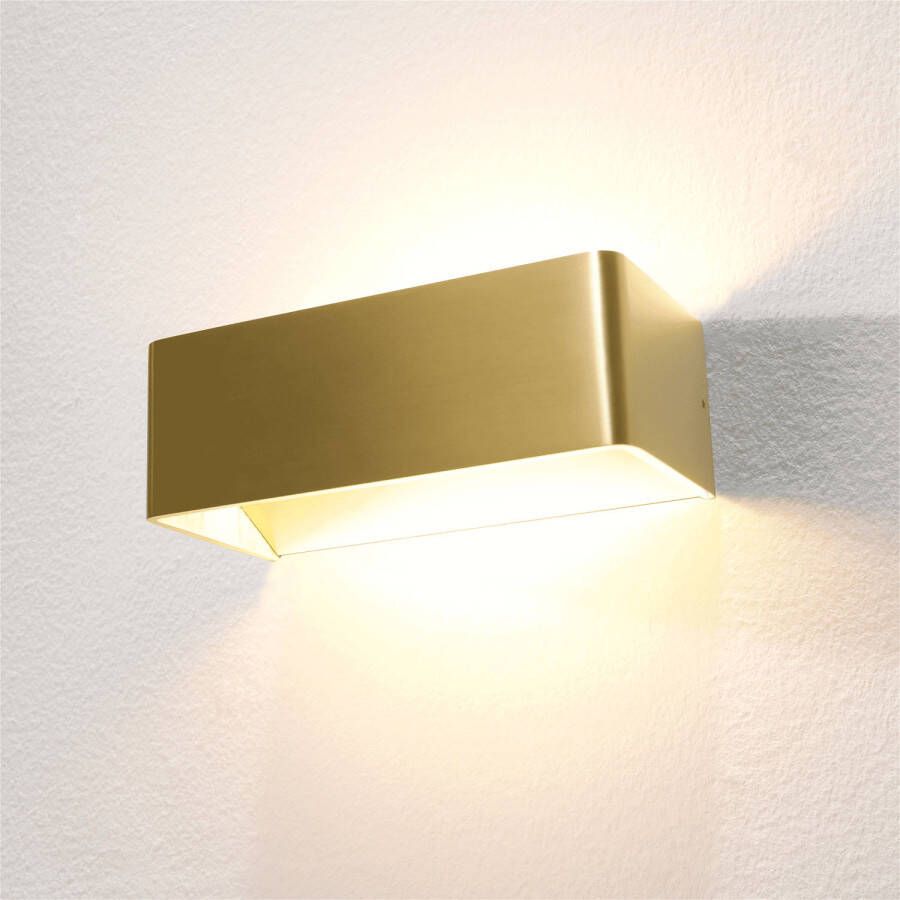 Lamponline Artdelight Wandlamp Mainz 20 x 7 cm mat goud - Foto 1