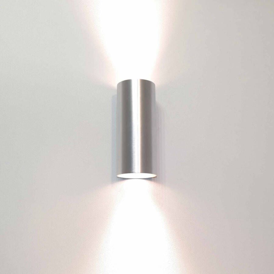 Lamponline Artdelight Wandlamp Roulo 2 lichts H 15 4 Ø 6 5 cm aluminium - Foto 1