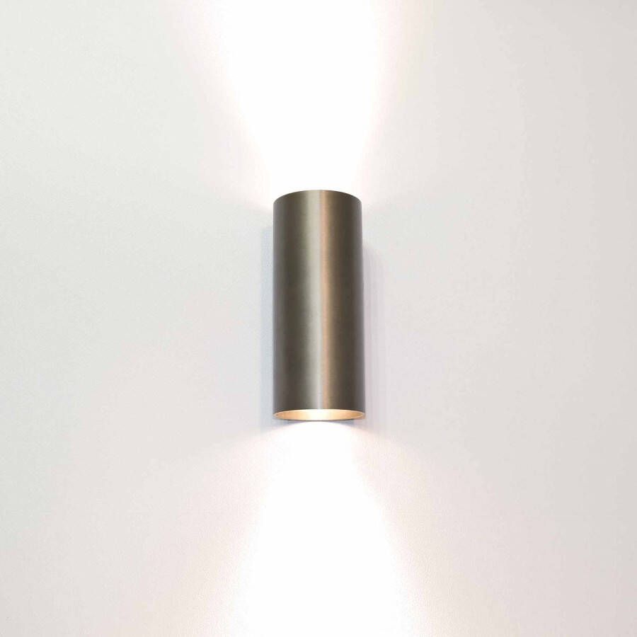 Lamponline Artdelight Wandlamp Roulo 2 lichts H 15 4 Ø 6 5 cm licht brons - Foto 1