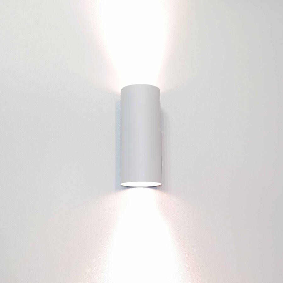 Lamponline Artdelight Wandlamp Roulo 2 lichts H 15 4 Ø 6 5 cm wit - Foto 1