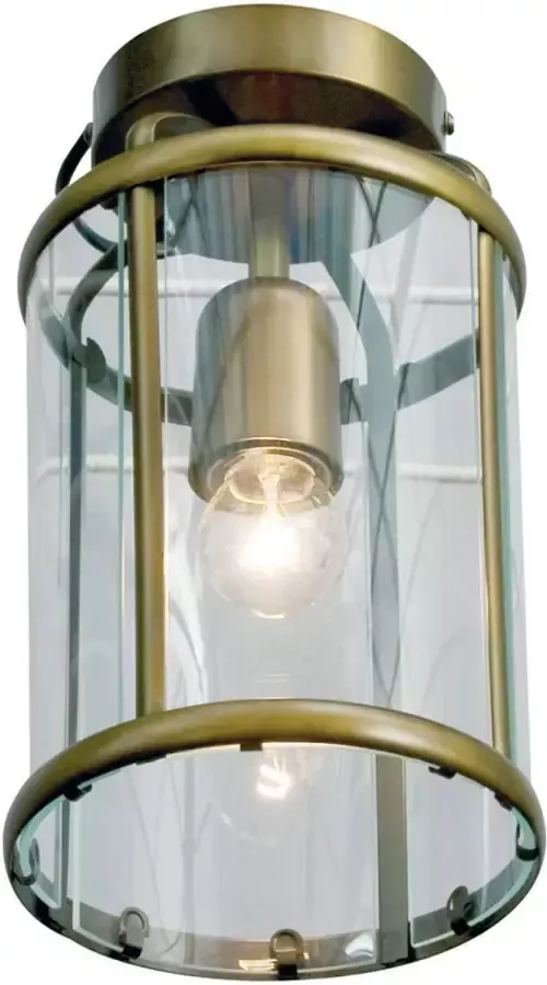 LichtXpert Lightning klassieke plaffondlamp glas kopergroen - Foto 1