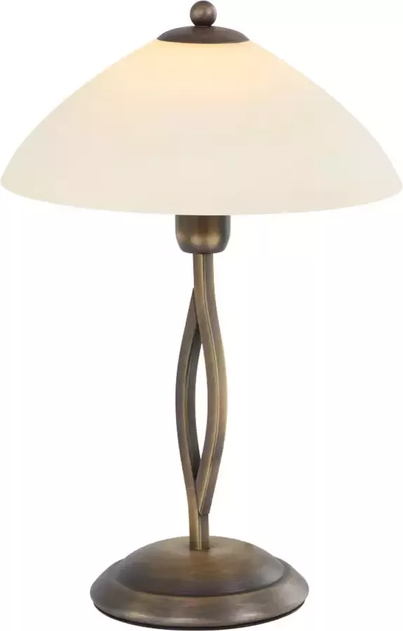 Steinhauer Lightning landelijke tafellamp 1-l. Glas beige