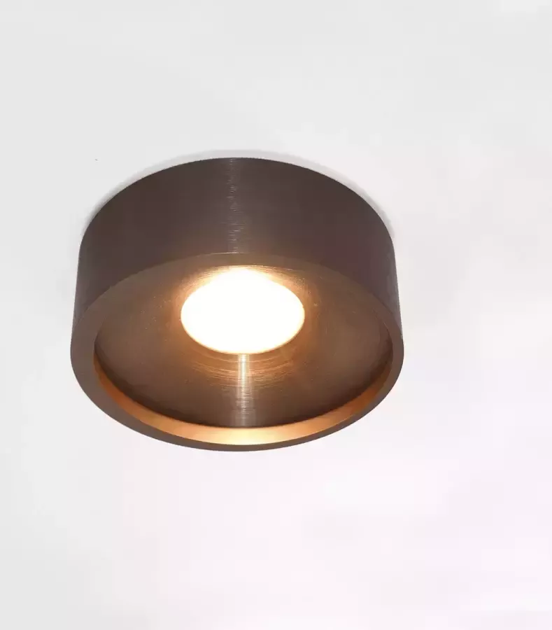 Lamponline Artdelight Plafondlamp Orlando Ø 14 cm mat brons - Foto 1