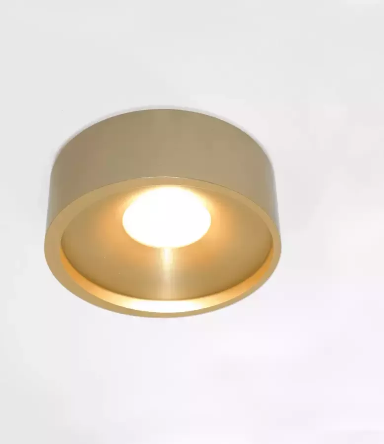 Lamponline Artdelight Plafondlamp Orlando Ø 14 cm mat goud - Foto 1