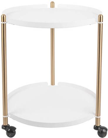 Leitmotiv Side table Thrill Staal Goud Wit 42 5x52cm