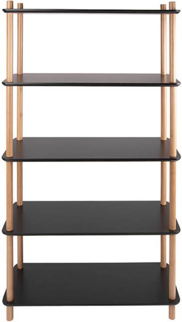 Leitmotiv Plankenkast Simplicity Zwart Large 80x30x150cm