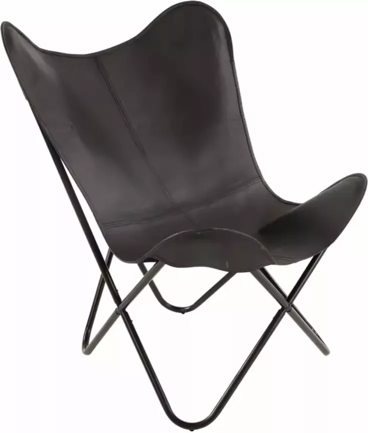 Lesliliving Lesli Living Vlinderstoel Buffalo 75x75x87 cm zwart