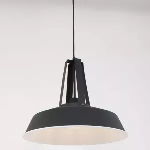 Lamponline Lightning donald hanglamp 1-l. Metaal 43cm zwart