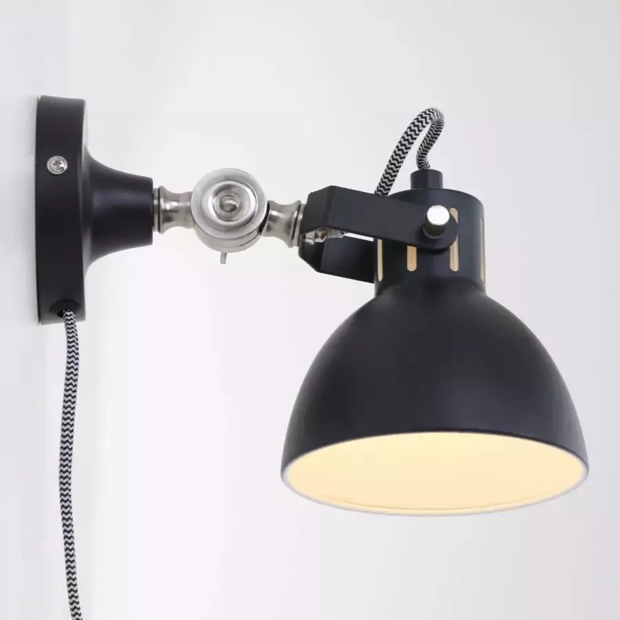 Mexlite Lightning industriele wandlamp 1-l. zwart - Foto 1
