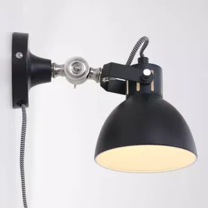 Mexlite Lightning industriele wandlamp 1-l. zwart