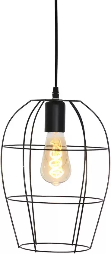 Mexlite hanglamp Minimalics zwart metaal Ø 15cm E27 2705ZW - Foto 1