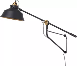 Steinhauer Nové Wandlamp metal shade zwart