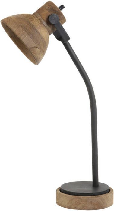 Light & Living Light&living Bureaulamp 30x18x64 cm IMBERT hout bruin+mat zwart