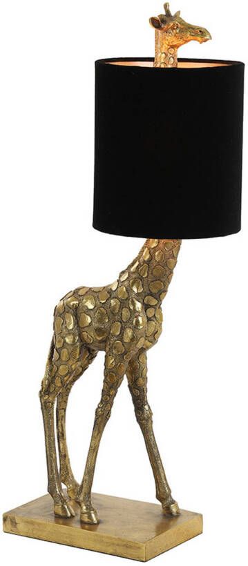 Light & Living Tafellamp Giraffe 61cm Antiek Brons Zwart
