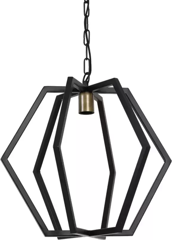 Light & Living Hanglamp Bresca 46x46x45 Zwart