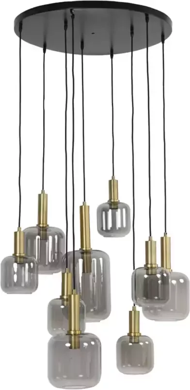 Light & Living Hanglamp Lekar 9-Lamps Antiek Brons Smoke - Foto 1