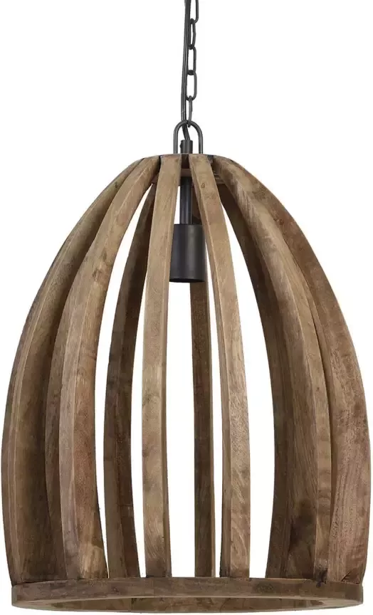 Light & Living Hanglamp Haranka 38cm Mangohout Chocoladebruin