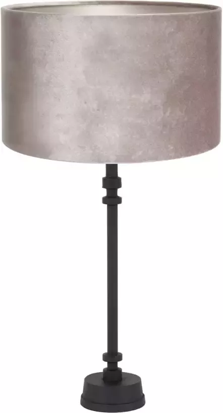 Light & Living Howell tafellamp Ø30 cm zwart met zilveren kap - Foto 1