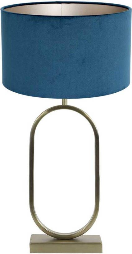 Light & Living Jamiri tafellamp E27 (grote fitting) blauw en goud - Foto 1