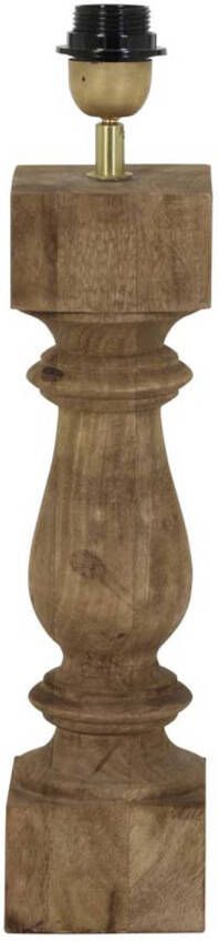 Light & Living Tafellamp Cumani Mangohout 47cm (excl. kap) Bruin