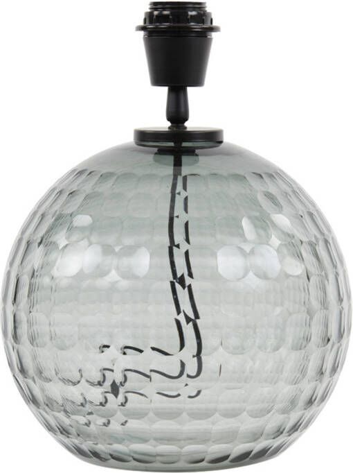 Light & Living Tafellamp Taiki Glas 32cm (excl. kap) Grijs