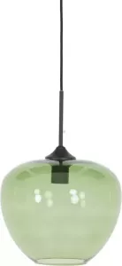 Light & Living Light&living Hanglamp Ø30x25 cm MAYSON glas groen-mat zwart