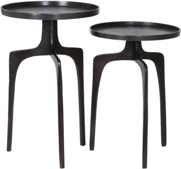 Light & Living Side table S 2 38x54+41x63 cm PANO dark bronze